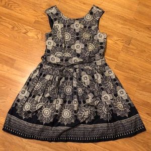 Dress Barn Navy and white dress